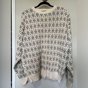 Vintage Eddie Bauer Grandpa Sweater, USA Made, 100% Cotton